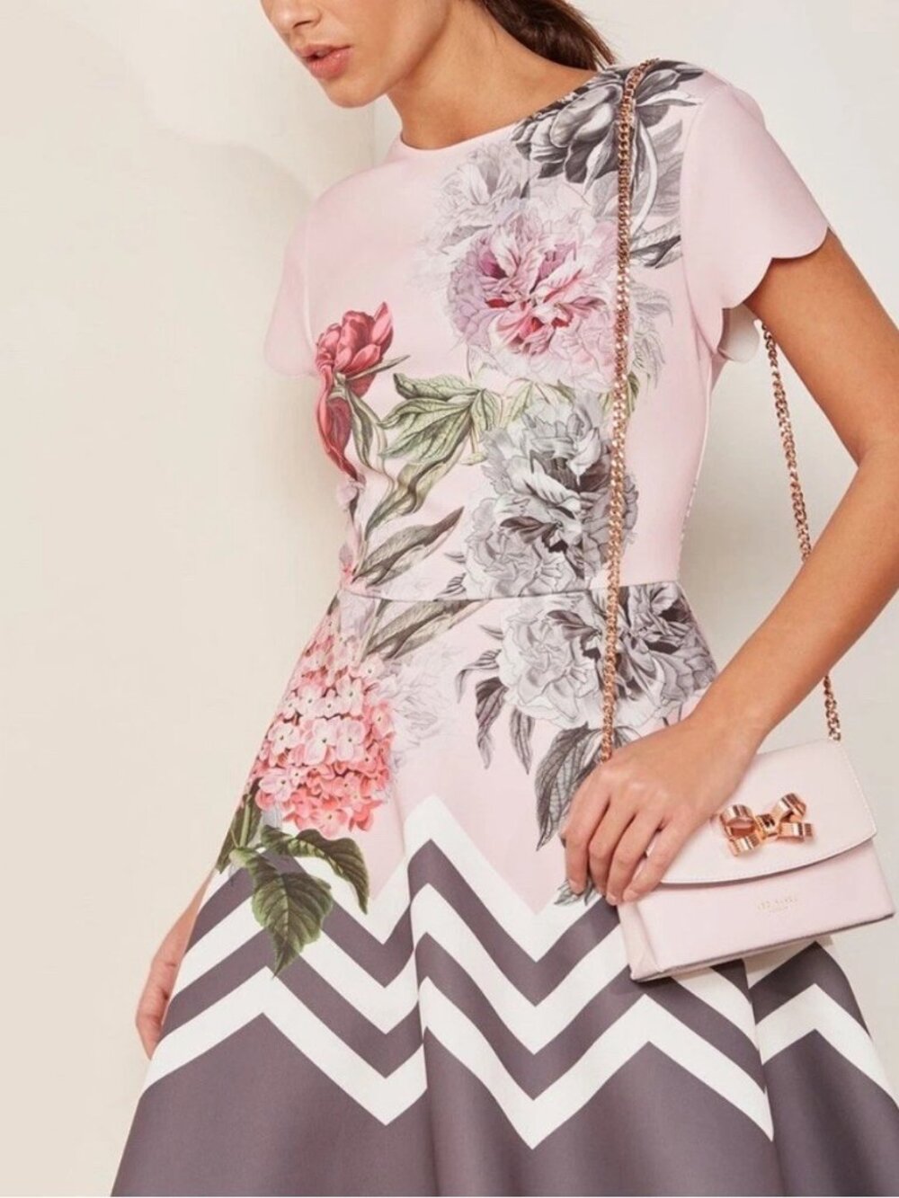 Ted Baker Hailie Palace Gardens Floral Skater Dress Size 2 US 6